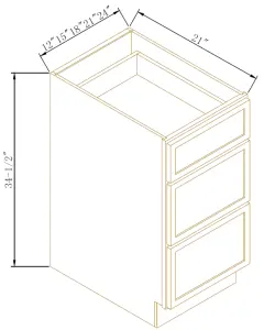 Vanity Drawer Base - Coastal Slim Shaker
