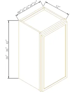 36" High Wall Cabinet - Coastal Slim Shaker