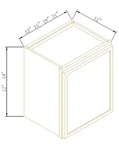 12" High Wall Cabinet - Coastal Slim Shaker