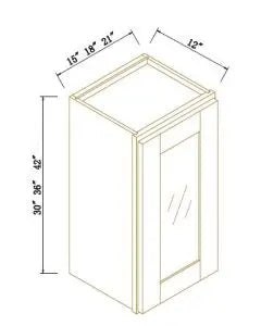 Special Size Glass Door Wall Cabinets - Coastal