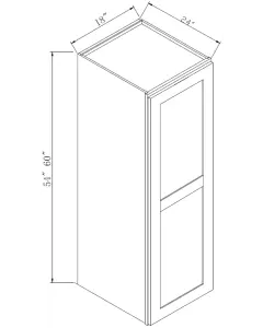 Tall Wall Cabinet 24" Deep (54"-60" High) - Coastal