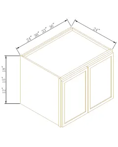 24" Deep Wall Cabinet (Refrigerator Wall) - Coastal Slim Shaker