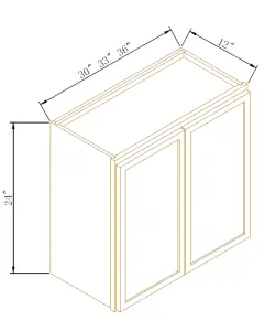 24" High Wall Cabinet - Coastal Slim Shaker
