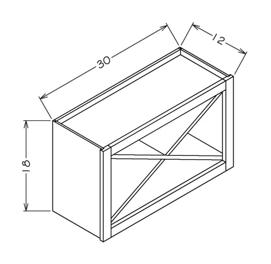 Wall X Rack Cabinet Kit WXR3018 - Platinum schematic