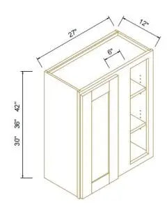 Blind Corner Wall Cabinet - Coastal