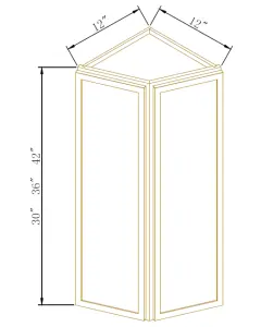 Wall End Angle Cabinet - Coastal Slim Shaker