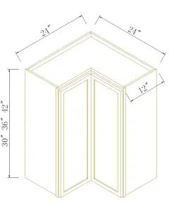 Easy Reach Wall Cabinet - Coastal Slim Shaker