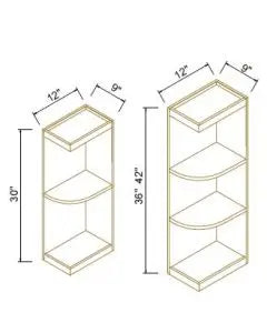 Wall End Open Shelf - Coastal