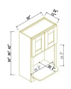 Wall Microwave Cabinet - Coastal
