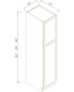 Wall Pantry Cabinet - Coastal Slim Shaker