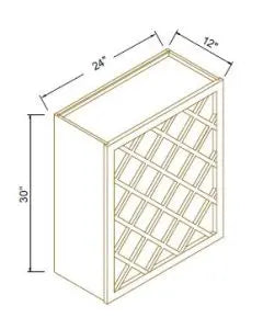 Wall Wine Rack Cabinet - Coastal Slim Shaker