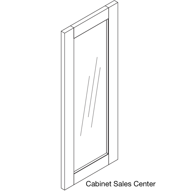 Aluminum Frame Glass Single Door - Modern Line - Cabinet Sales Center