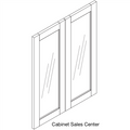 Aluminum Frame Glass Double Doors - Gola Line - Cabinet Sales Center