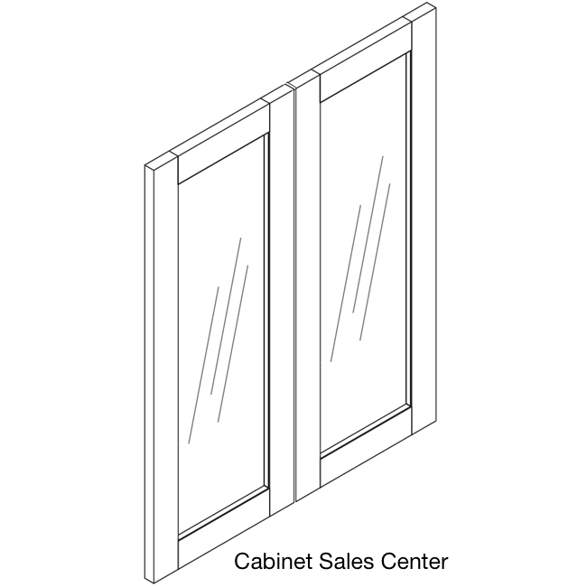 Aluminum Frame Glass Double Doors - Modern Line - Cabinet Sales Center