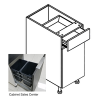 18" Base Cabinet with Waste Basket - Modern Line - Cabinet Sales Center