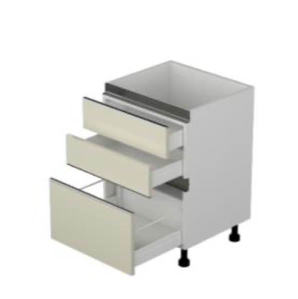 Drawer Base Cabinet 3 Drawers 12” - 21” - Modern Gola Line - Cabinet Sales Center