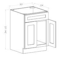 Single Drawer Double Door Sink Base - Ultimate - Cabinet Sales Center)