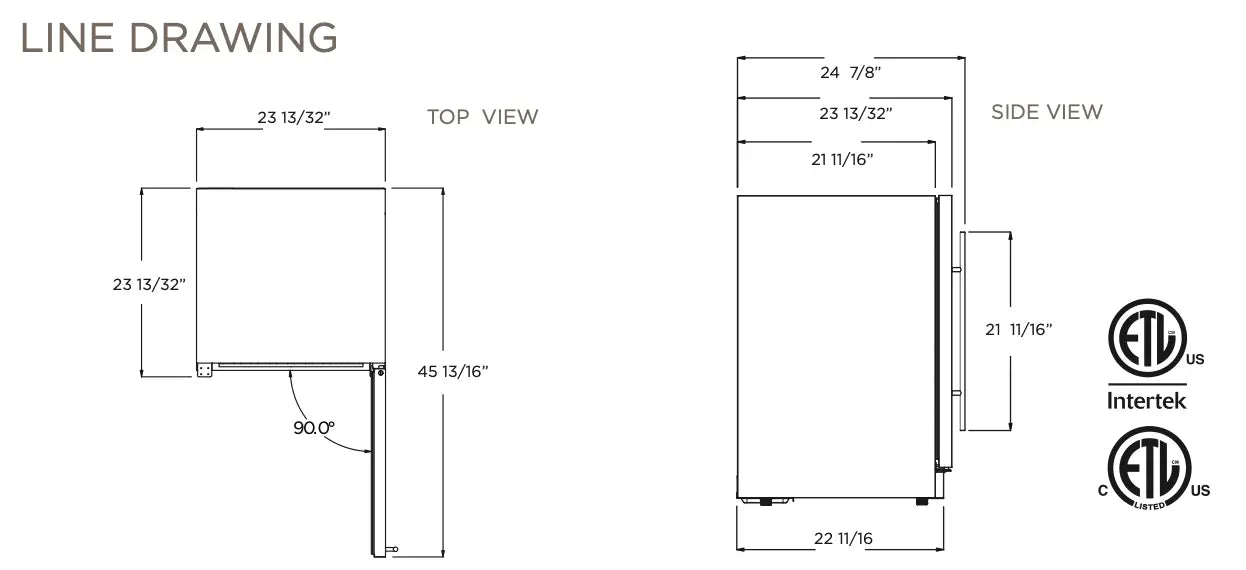 Elica Riserva Wine Cellar Built-in Undercounter Refrigerator 