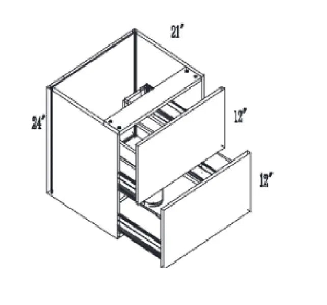 Floating Vanity Drawer Base Cabinet - Modern Line - Cabinet Sales Center