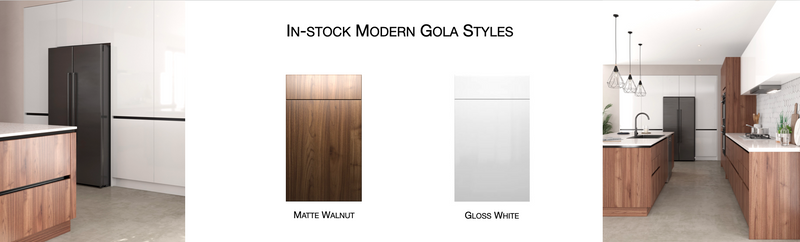 Pantry Cabinets 2 Doors 15"-24"W - Modern Gola Line - Cabinet Sales Center