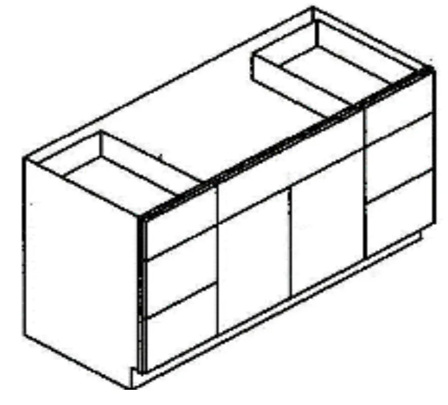 Center Sink Vanity Cabinet - Traditional Line