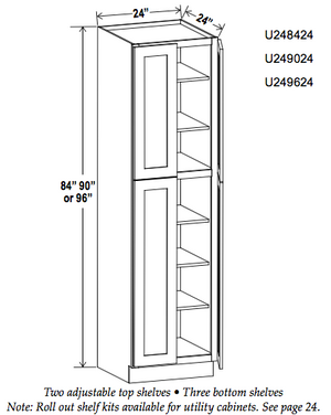 Utility Cabinets-4 Doors - Builder Line - Cabinet Sales Center