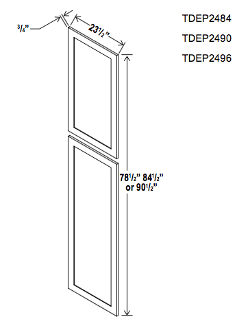 Tall Decorative Door-TDEP - Ultimate - Cabinet Sales Center