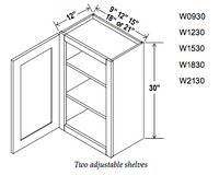 30" High Single Door Wall Cabinets - Builder Line - Cabinet Sales Center