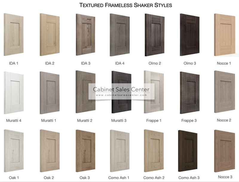 FRAMELESS SHAKER CUSTOM LINE SAMPLE DOORS - Cabinet Sales Center