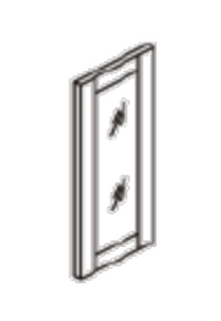 Glass Doors (2 Doors) add-on to a regular cabinet - Traditional Line - Cabinet Sales Center